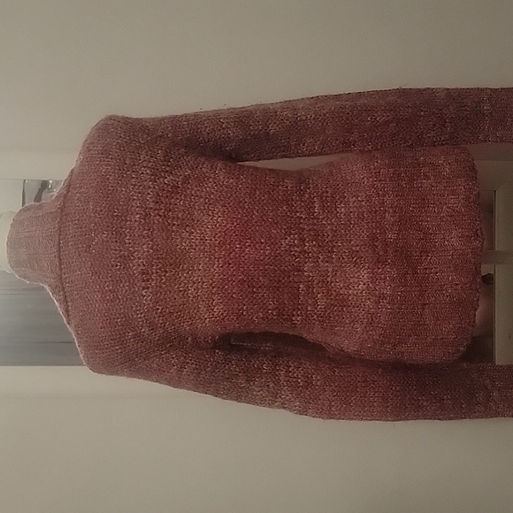 Anthropologie Wool Sweater Coat with Floral Appliqué - Picture 5 of 7